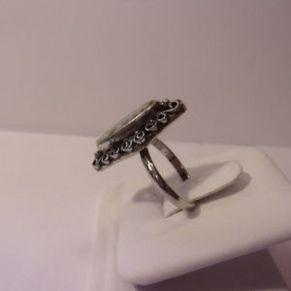 "Vtg Vogue Shell Inlay Adjustable Ring " - Picture 3 of 5